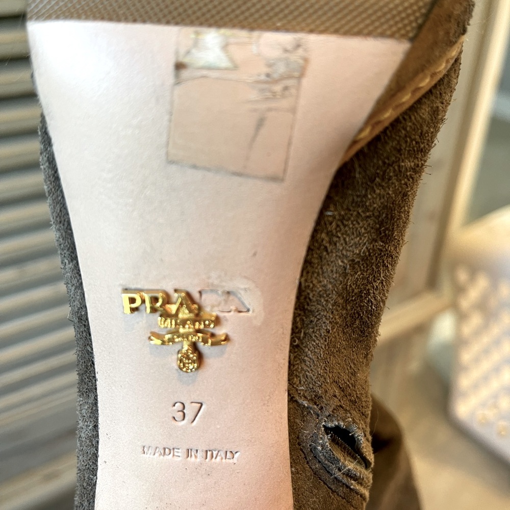 Prada Grey Suede Boots size 37 - Picture 4 of 5
